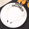 Picture of PHALIN Halloween Headbands Rhinestone Ghost Pumpkin Boo Hairbands for Women Costume Party Hair Accessory Gifts (Happy Halloween A)