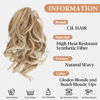 Picture of CJL HAIR Claw Clip Short Ponytail Hair Extensions DIY Bendable Metals Messy Bun Hair Piece for Wonen Wavy Curly Synthetic Fake Hairpieces Gloden Blonde and Beach Blonde Tips