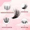 Picture of FADLASH Lash Clusters DIY Lash Extensions 80D Eyelash Clusters Cat Eye Cluster Lashes Fluffy Left Right Individual Lashes Cluster Eyelash Extensions Volume 3D Effect (80D-07D, 12-20mm)