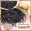 Picture of 4000PCS 4mm Resin Rhinestones in Bulk (Black), Bedazzling Flatback Crystals for Crafts DIY Nail Decoration, Gems Charms for Tumbler Shoes Clothing Fabric with Pickup Pen and Tweezers