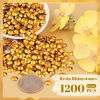 Picture of 1200PCS 6mm Resin Rhinestones in Bulk (Gold), Bedazzling Flatback Crystals for Crafts DIY Nail Decoration, Gems Charms for Tumbler Shoes Clothing Fabric with Pickup Pen and Tweezers