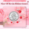 Picture of 1200PCS 6mm Resin Rhinestones in Bulk (Red), Bedazzling Flatback Crystals for Crafts DIY Nail Decoration, Gems Charms for Tumbler Shoes Clothing Fabric with Pickup Pen and Tweezers