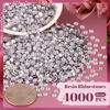 Picture of 4000PCS 4mm Resin Rhinestones in Bulk (Clear), Bedazzling Flatback Crystals for Crafts DIY Nail Decoration, Gems Charms for Tumbler Shoes Clothing Fabric with Pickup Pen and Tweezers