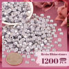 Picture of 1200PCS 6mm Resin Rhinestones in Bulk (Clear), Bedazzling Flatback Crystals for Crafts DIY Nail Decoration, Gems Charms for Tumbler Shoes Clothing Fabric with Pickup Pen and Tweezers