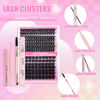Picture of FADLASH DIY Lash Extension Kit Individual Lashes Cluster D Curl Eyelash Extension Kit D Curl Lash Clusters Lash Applicator Tool for Self Application at Home(KIT 100D+200D-D-12-18mm)