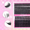 Picture of FADLASH DIY Lash Extension Kit Individual Lashes Cluster D Curl Eyelash Extension Kit D Curl Lash Clusters Lash Applicator Tool for Self Application at Home(KIT 100D+200D-D-12-18mm)