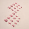 Picture of RTKHFZE Press on Nails Short French Tip Oval Fake Nails Pink to Blush Full Cover Nails Glossy Ombre Acrylic Nails 24Pcs Almond Stick on Nails for Women Nail Decorations