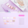 Picture of RTKHFZE Press on Nails Short Square Nails Tip Fake Nails with 3D Flower and Cute Bow Designs Press On False Nails Full Cover Acrylic Nails with nails Glue for Women and Girls 24Pcs