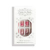 Picture of RTKHFZE Short Press on Nails French Tip Nails Press Ons Square Fake Nails with Pink and white Floral Designs False Nails Full Cover Acrylic Nails for Women and Girls 24Pcs