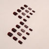 Picture of Wine Red Press on Nails Short,RTKHFZE Square Fake Nails Glossy Solid Color False Nails with Glitter Design 24Pcs Acrylic Nails for Women Full Cover Stick on Nails with Glue and Jelly Glue