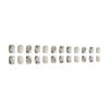 Picture of RTKHFZE Press on Nails Medium Square Fake Nails with Flower Leaf Designs White Acrylic Nails Green Full Cover Glue on Nails Glossy Artificial Nails Summer Stick on Nails for Women 24Pcs