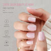 Picture of SHANGMENG Press on Nails Square - Soft Gel Pink Valentines Press on Nails Short for Women Gift, Fit Perfectly & Natural Stick on Nails with Glue in 16 Sizes - 32 Reusable Fake Nails, Shimmering Pink