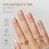 Picture of SHANGMENG White French Tip Press on Nails Short - Soft Gel Press on Nails Almond for Women Gift, Fit Perfectly & Natural Stick on Nails with Glue in 16 Sizes - 32 Reusable Fake Nails, White French