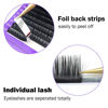 Picture of NAGARAKU Eyelash Extensions Individual Lashes 0.20 mm D curl 14mm Premium Classic Matte Black Faux Mink 16 Rows Natural Professional Beauty Salon Supplies