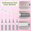 Picture of 5pcs Nail Art Liner Brushes,Liner Brush For Nails,Nail Art Brush For Long Lines,Thin Details,Fine Drawing,Liner Brush UV Gel Polish Painting Nail Design Sizes 7/9/11/20/25mm(Silver)