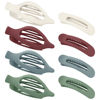 Picture of obeoby 8 PCS Flat Hair Clips, Neutral Color Flat Claw Clips 2 Styles Hair Claws for Women Girls Thin Hair
