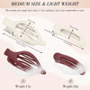 Picture of obeoby 8 PCS Flat Hair Clips, Neutral Color Flat Claw Clips 2 Styles Hair Claws for Women Girls Thin Hair