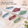 Picture of obeoby 8 PCS Flat Hair Clips, Neutral Color Flat Claw Clips 2 Styles Hair Claws for Women Girls Thin Hair