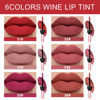Picture of evpct Wine Bottle Lip Tint Stain 6 Colors Set Ruby Red Chestnut Nude Brown Mauve Plum Purple Matte Long Lasting 24 Hour Liquid Lipstick Set for Women labiales mate 24 horas originales labiales magicos