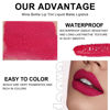 Picture of evpct Wine Bottle Lip Tint Stain 6 Colors Set Ruby Red Chestnut Nude Brown Mauve Plum Purple Matte Long Lasting 24 Hour Liquid Lipstick Set for Women labiales mate 24 horas originales labiales magicos