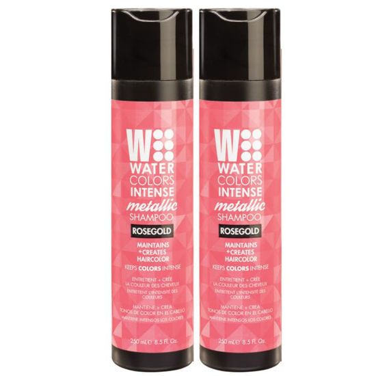 Picture of Watercolors Intense Metallic Color Depositing Shampoo, Semi Permanent Hair Color 8.5 oz - ROSE GOLD (2 PACK)