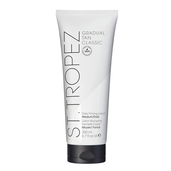 Picture of St.Tropez Gradual Tan Firming Lotion, Medium/Dark Shade, Sun Kissed Glow Self Tan Moisturizer, 5 Skincare Benefits, Vegan, Natural & Cruelty Free, 6.7 Fl Oz