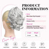 Picture of REECHO 9" Short Ponytail Extension, Classic Loose Curly Wavy Claw Clip Pony tails Hair Extensions HP001 Hairpieces for Women (Silver)