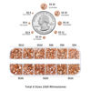 Picture of Beadsland Rhinestones for Makeup,8 Sizes 2500pcs Champagne Flatback Rhinestones Eye Gems for Nails Crafts with Tweezers and Wax Pencil,Light Peach,SS4-SS30