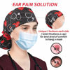 Picture of ABAMERICA Ponytail Scrub Caps for Women Surgical Caps Nurse Hat with Functional Ponytail Holder, Single or Satin-Lined