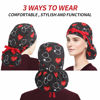 Picture of ABAMERICA Ponytail Scrub Caps for Women Surgical Caps Nurse Hat with Functional Ponytail Holder, Single or Satin-Lined