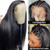 Picture of Hermosa HD Transparent 13x4 Lace Front Human Hair Wigs Pre Plucked with Baby Hair 12A 220% Density HD Straight HD Lace Front Wigs Human Hair for Women Natural Hairline Natural Color 22 inch