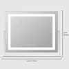 Picture of Gvnkvn Lighted Makeup Mirror, 17.3"x13" Hollywood Vanity Mirror with Lights,Three Color Lighting Modes, and 5X Magnification Mirror, Smart Touch Control, 360°Rotation (White, Gift Box)