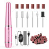Picture of JIASHENG USB Electric Nail Drill, Nail Drill Portable Electric Nail File for Acrylic Gel Nails, Professional Nail Drill Kit Manicure and Pedicure Kit with Nail Drill Bits for Home and Salon Use, Pink