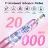 Picture of JIASHENG USB Electric Nail Drill, Nail Drill Portable Electric Nail File for Acrylic Gel Nails, Professional Nail Drill Kit Manicure and Pedicure Kit with Nail Drill Bits for Home and Salon Use, Pink