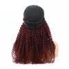 Picture of XSY 99J Burgundy Human Hair Headband Wigs Deep Wave None Lace Front Wigs 18 Inch Glueless Wig 150% Density Brazilian Virgin Hair Headband Wigs for Black Women