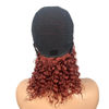 Picture of XSY #33B Reddish Brown Headband Wig Human Hair Deep Wave Headband Human Hair Wig Deep Curly None Lace Front Wigs Human Hair 24 inch
