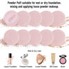 Picture of 10pcs Powder Puff Cotton Cosmetic Powder Makeup Puffs Pads with Ribbon Face Powder Puffs for Loose and Foundation 2.36 inch. (Pink)