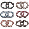 Picture of 12Pcs Thin Floral Hair Ties, Soft Hair Scrunchies Elastic Hair Bands Floral Solid Ropes Ponytail Holder Stocking Stuffers for Women Girls
