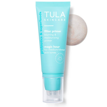 Picture of TULA Skin Care Face Filter Blurring and Moisturizing Primer - Magic Hour, Evens the Appearance of Skin Tone & Redness, Hydrates & Improves Makeup Wear, 1fl oz