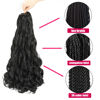 Picture of French Curly Braiding Hair 24 Inch - Pre Stretched Bouncy Braiding Hair- Loose Wavy Braiding Hair Synthetic Hair Extensions For Black Women (24 inch 2 Packs 350)