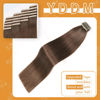 Picture of Chocolate Brown Tape in Hair Extensions Human Hair 14 Inch 20pcs Remy Human Hair Tape in Extensions Straight Invisible Tape in Hair Extensions Human Hair Tape Ins for Women (4#, 14 Inch)