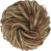 Picture of FESHFEN Messy Bun Hair Piece - Large Wavy Curly Elastic Hair Bun Scrunchies Ponytail Extensions Synthetic Chignon Hairpieces for Women, Brown & Blonde 1.94oz