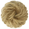 Picture of FESHFEN Messy Bun Hair Piece - Large Wavy Curly Elastic Hair Bun Scrunchies Ponytail Extensions Synthetic Chignon Hairpieces for Women, Golden Blonde 1.94oz