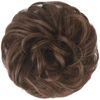 Picture of FESHFEN Messy Bun Hair Piece - Large Wavy Curly Elastic Hair Bun Scrunchies Ponytail Extensions Synthetic Chignon Hairpieces for Women, Darkest Brown 1.94oz
