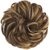 Picture of FESHFEN Messy Bun Hair Piece - Large Wavy Curly Elastic Hair Bun Scrunchies Ponytail Extensions Synthetic Chignon Hairpieces for Women, Brown Highlighted Caramel Blonde 1.94oz