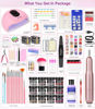 Picture of Acrylic Nail Art Kit-Nail Art Manicure Set Acrylic Powder Brush Glitter File French Tips U V Lamp Nail Art Decoration Tools Nail Drill kit for beginners with everything at home