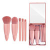 Picture of Easy-taken Travel Makeup Brush Set, COSHINE 5pcs Mini Complete Function Cosmetic Brushes Kit (5pcs with mirror)