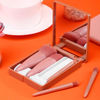 Picture of Easy-taken Travel Makeup Brush Set, COSHINE 5pcs Mini Complete Function Cosmetic Brushes Kit (5pcs with mirror)