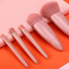 Picture of Easy-taken Travel Makeup Brush Set, COSHINE 5pcs Mini Complete Function Cosmetic Brushes Kit (5pcs with mirror)