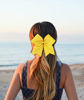 Picture of AMYDECOR 7 Inch Jumbo Solid Color Bows with Alligator Hair Clips For Girls and Women (Yellow)